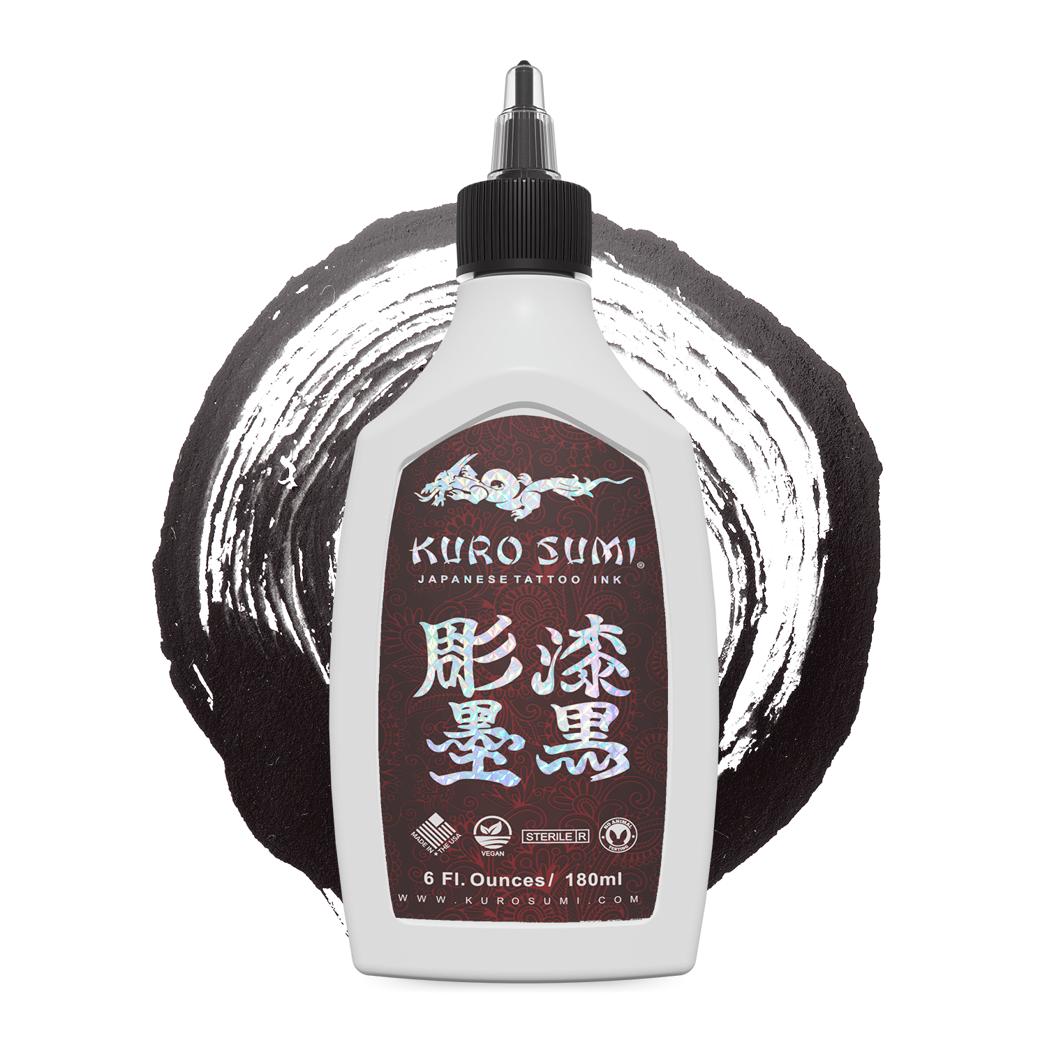 黒墨 kurosumi 12oz 3点set インク  刺青 タトゥー  新品 黒墨 kurosumi 12oz(360ml)ぼかし用 新品 刺青 Double Sumi