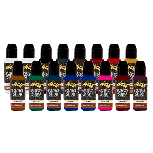 16 Color Set Primary Kit 1 | Kuro Sumi Tattoo Ink